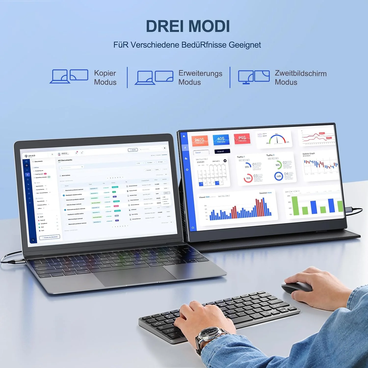 Pc Gaming Dell - Przenośny monitor 15,6 cala Ekran IPS