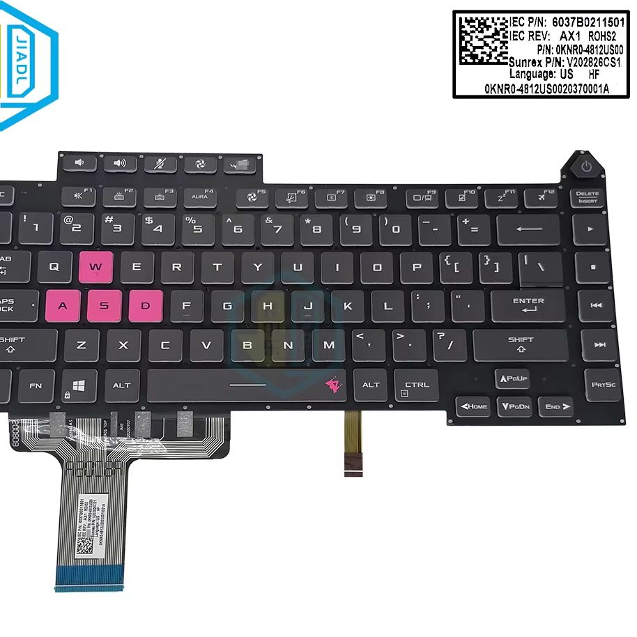 Pc Gaming Asus Rog - US English LA Latin RGB Podświetlana