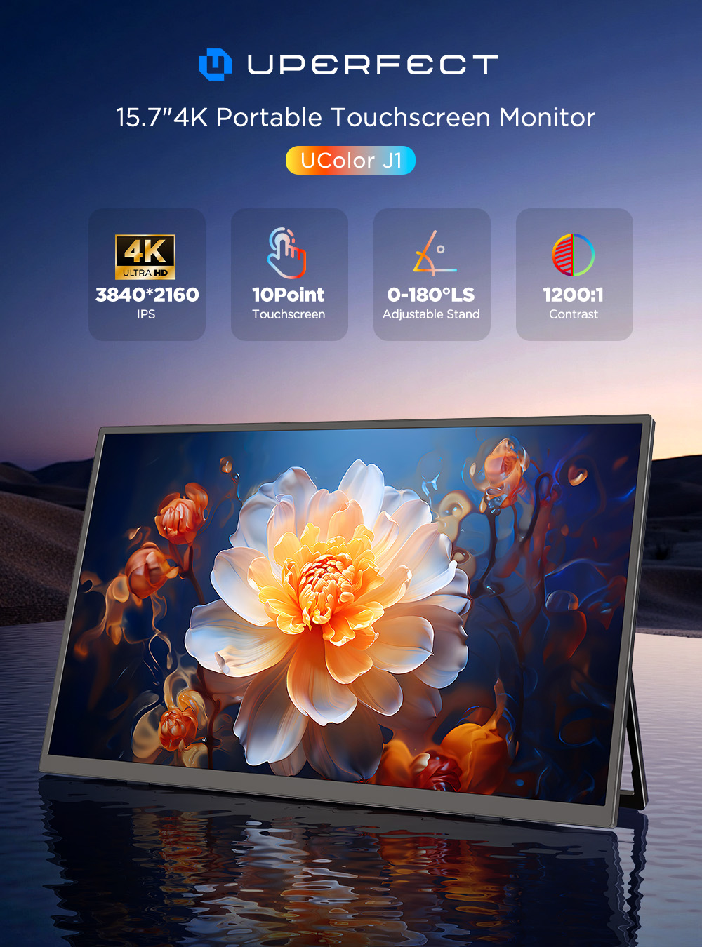 UPERFECT 4K UHD Przenośny Moni – Pc Gaming Ultrawide Monitor recenzja i cena