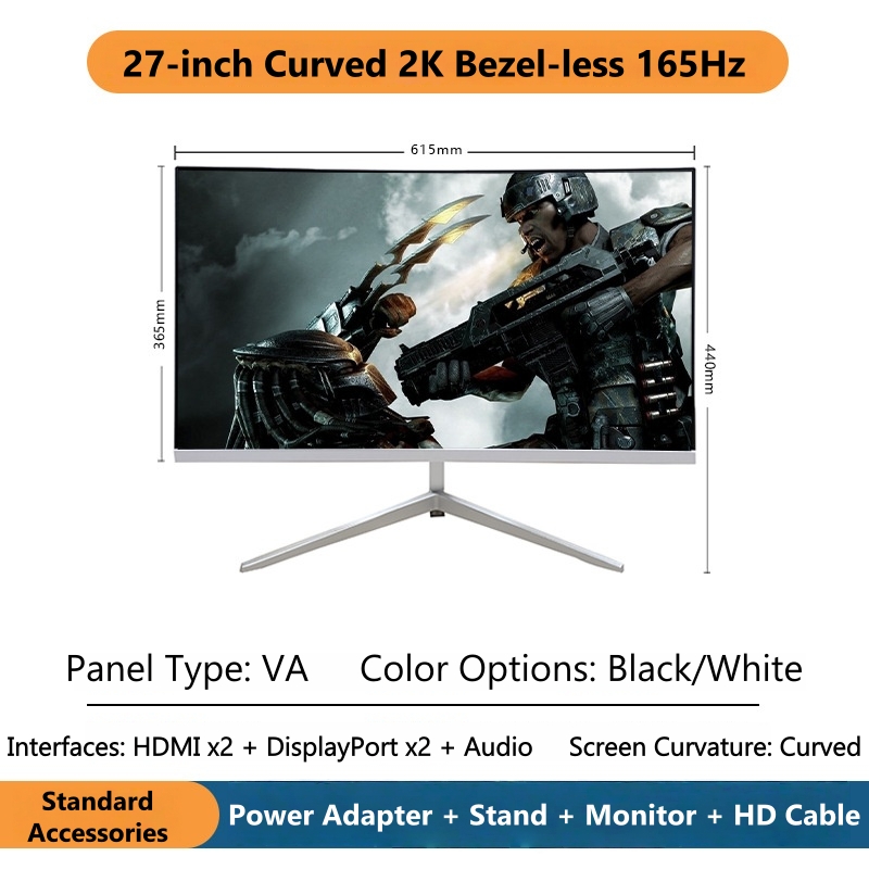 27-calowy zakrzywiony monitor  – Pc Gaming Ultrawide Monitor recenzja i cena