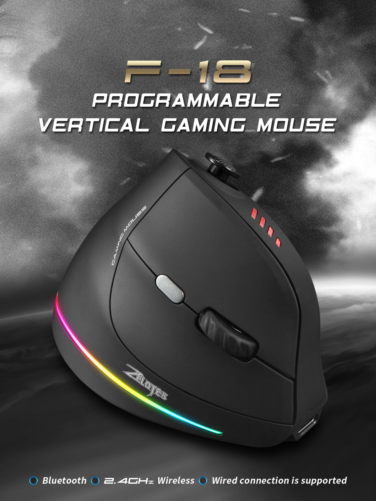 Bezprzewodowa pionowa mysz Jom – Pc Gaming Simulator recenzja i cena
